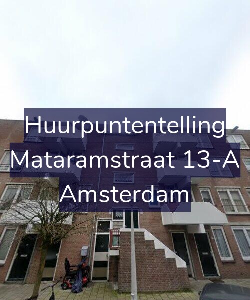 Foto gevel Huurpuntentelling voor Mataramstraat 13-A, Amsterdam
