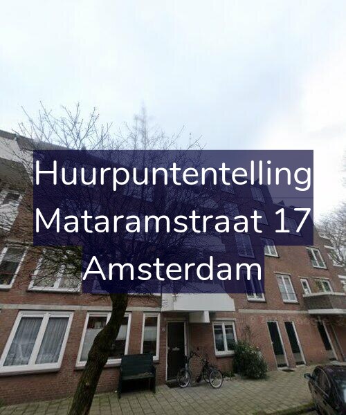 Foto gevel Huurpuntentelling voor Mataramstraat 17, Amsterdam