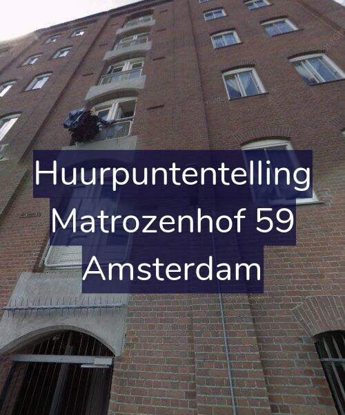 Foto gevel Huurpuntentelling voor Matrozenhof 59, Amsterdam