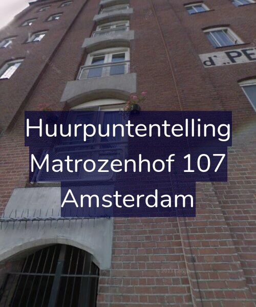 Foto gevel Huurpuntentelling voor Matrozenhof 107, Amsterdam