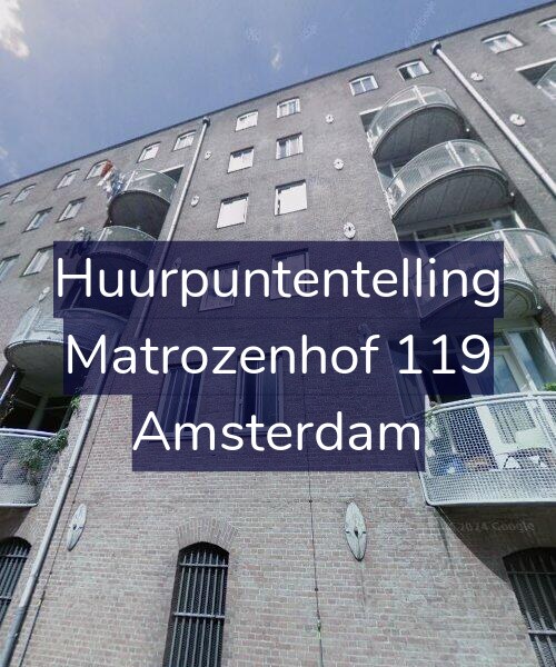 Foto gevel Huurpuntentelling voor Matrozenhof 119, Amsterdam