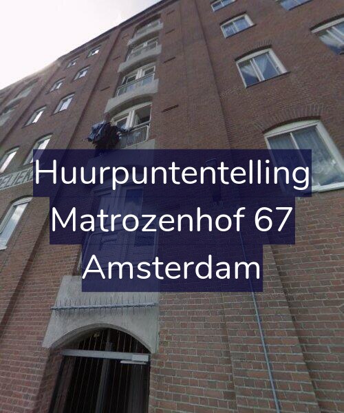 Foto gevel Huurpuntentelling voor Matrozenhof 67, Amsterdam