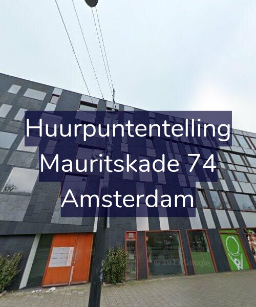 Foto gevel Huurpuntentelling voor Mauritskade 74, Amsterdam