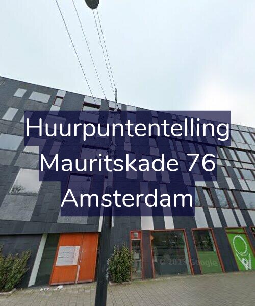 Foto gevel Huurpuntentelling voor Mauritskade 76, Amsterdam
