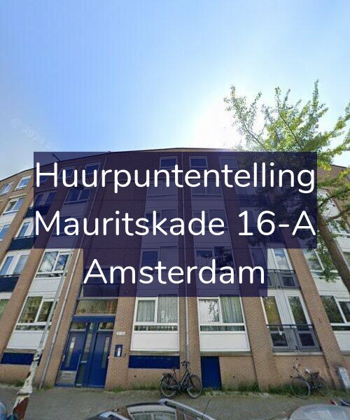 Foto gevel Huurpuntentelling voor Mauritskade 16-A, Amsterdam