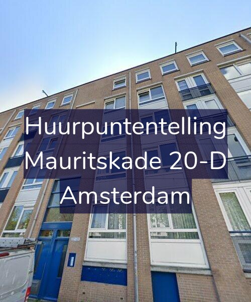 Foto gevel Huurpuntentelling voor Mauritskade 20-D, Amsterdam