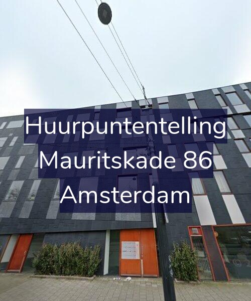 Foto gevel Huurpuntentelling voor Mauritskade 86, Amsterdam