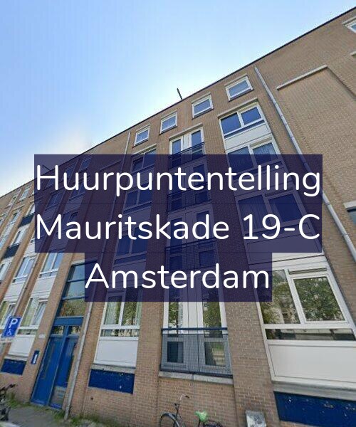 Foto gevel Huurpuntentelling voor Mauritskade 19-C, Amsterdam