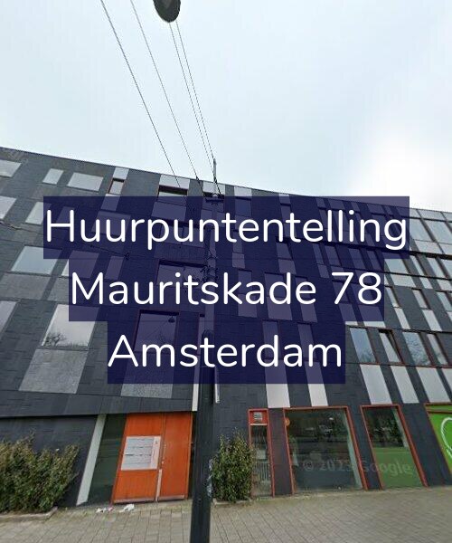 Foto gevel Huurpuntentelling voor Mauritskade 78, Amsterdam