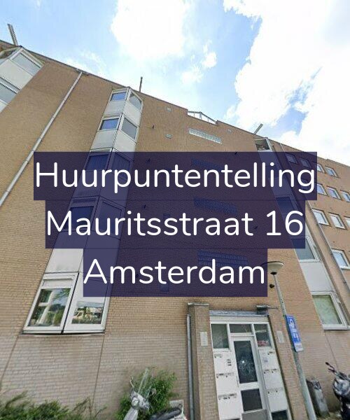 Foto gevel Huurpuntentelling voor Mauritsstraat 16, Amsterdam
