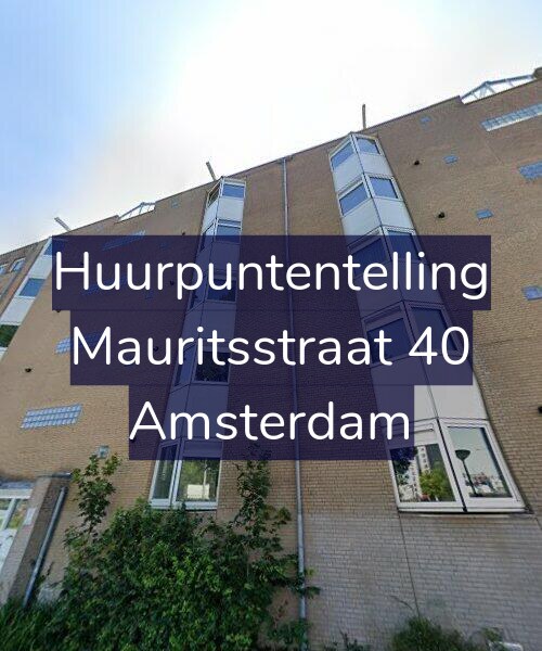 Foto gevel Huurpuntentelling voor Mauritsstraat 40, Amsterdam