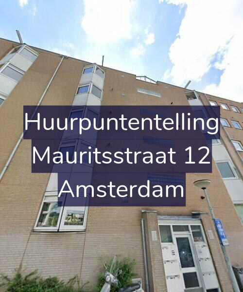 Foto gevel Huurpuntentelling voor Mauritsstraat 12, Amsterdam