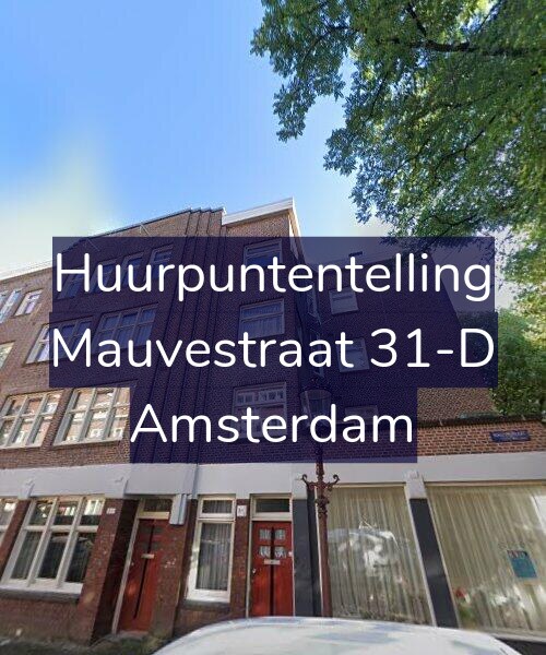 Foto gevel Huurpuntentelling voor Mauvestraat 31-D, Amsterdam