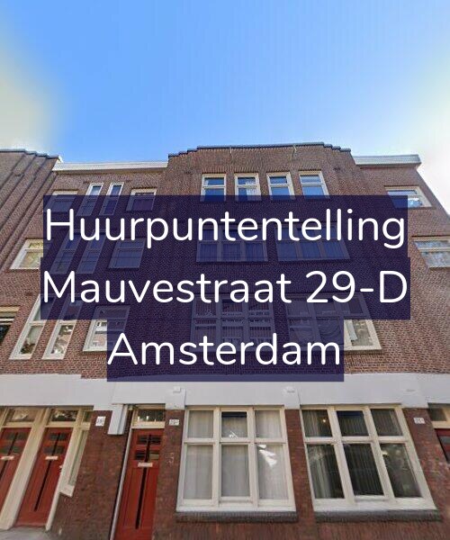Foto gevel Huurpuntentelling voor Mauvestraat 29-D, Amsterdam