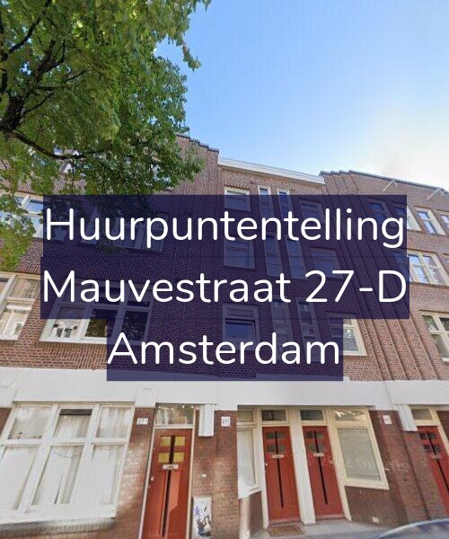 Foto gevel Huurpuntentelling voor Mauvestraat 27-D, Amsterdam