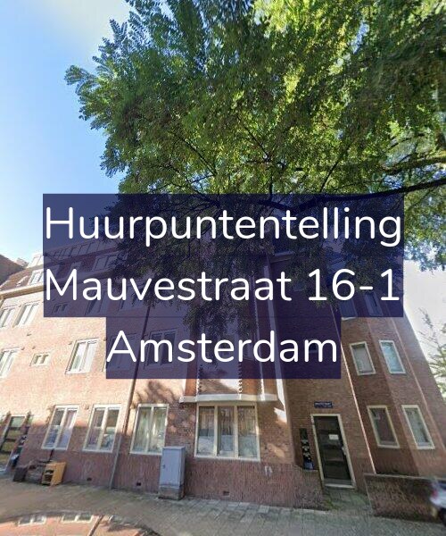 Foto gevel Huurpuntentelling voor Mauvestraat 16-1, Amsterdam