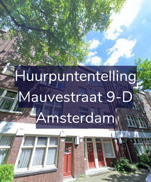 Foto gevel Huurpuntentelling voor Mauvestraat 9-D, Amsterdam