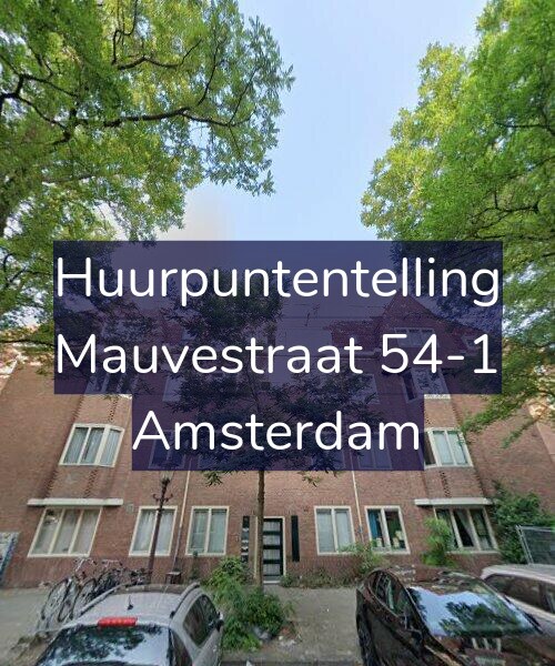 Foto gevel Huurpuntentelling voor Mauvestraat 54-1, Amsterdam