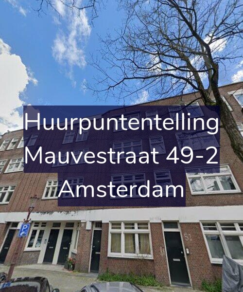 Foto gevel Huurpuntentelling voor Mauvestraat 49-2, Amsterdam