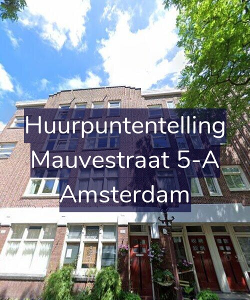 Foto gevel Huurpuntentelling voor Mauvestraat 5-A, Amsterdam