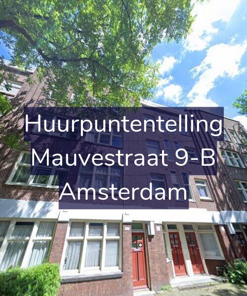 Foto gevel Huurpuntentelling voor Mauvestraat 9-B, Amsterdam