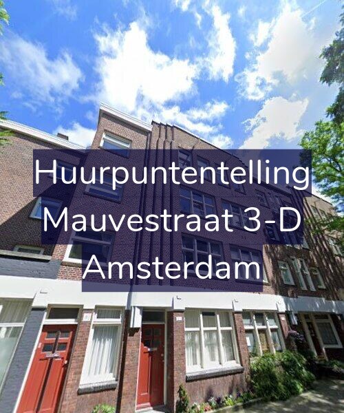Foto gevel Huurpuntentelling voor Mauvestraat 3-D, Amsterdam