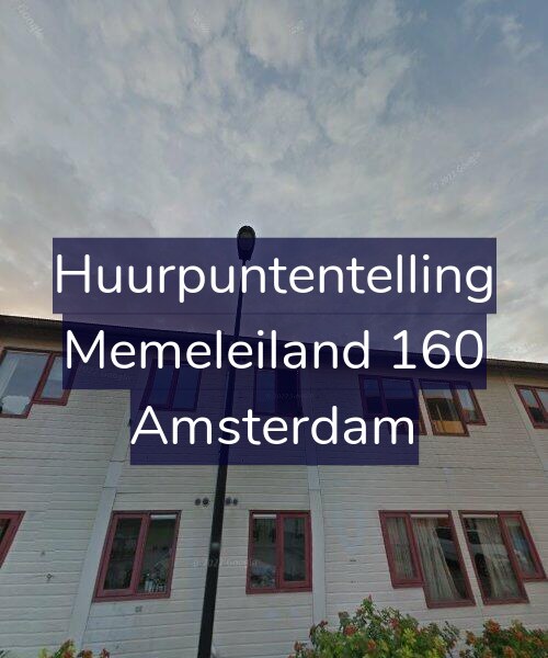 Foto gevel Huurpuntentelling voor Memeleiland 160, Amsterdam