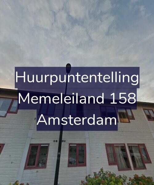 Foto gevel Huurpuntentelling voor Memeleiland 158, Amsterdam