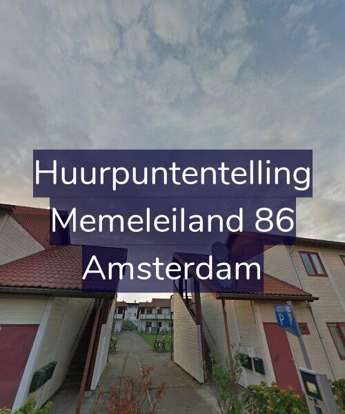 Foto gevel Huurpuntentelling voor Memeleiland 86, Amsterdam