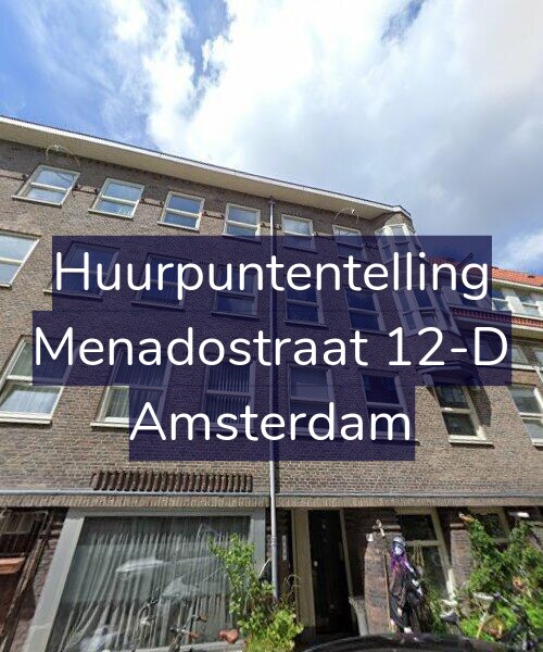 Foto gevel Huurpuntentelling voor Menadostraat 12-D, Amsterdam