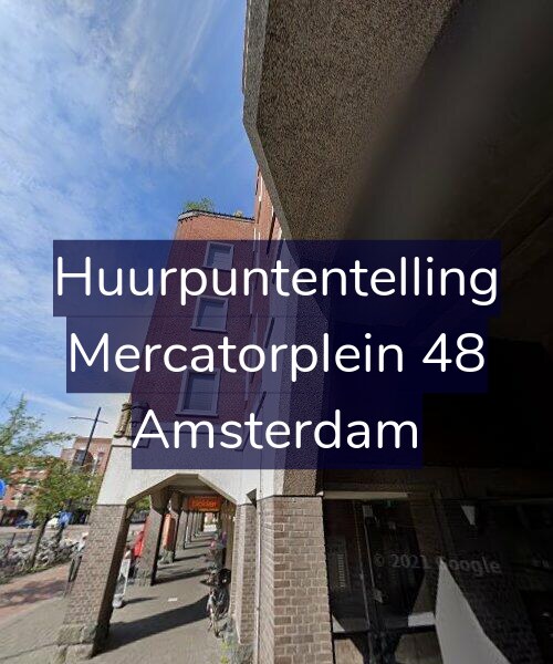 Foto gevel Huurpuntentelling voor Mercatorplein 48, Amsterdam