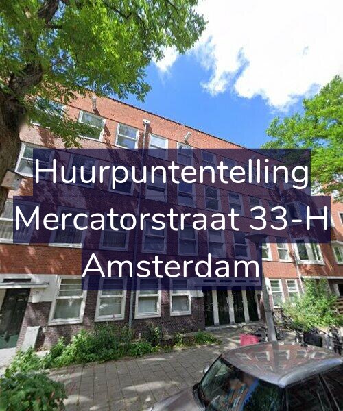Foto gevel Huurpuntentelling voor Mercatorstraat 33-H, Amsterdam