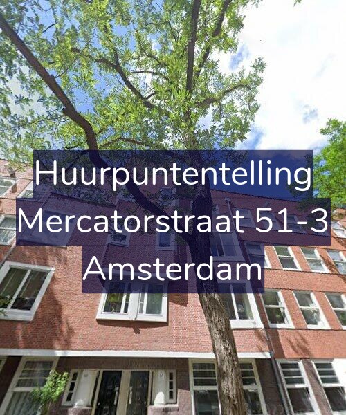 Foto gevel Huurpuntentelling voor Mercatorstraat 51-3, Amsterdam