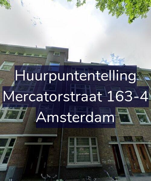 Foto gevel Huurpuntentelling voor Mercatorstraat 163-4, Amsterdam
