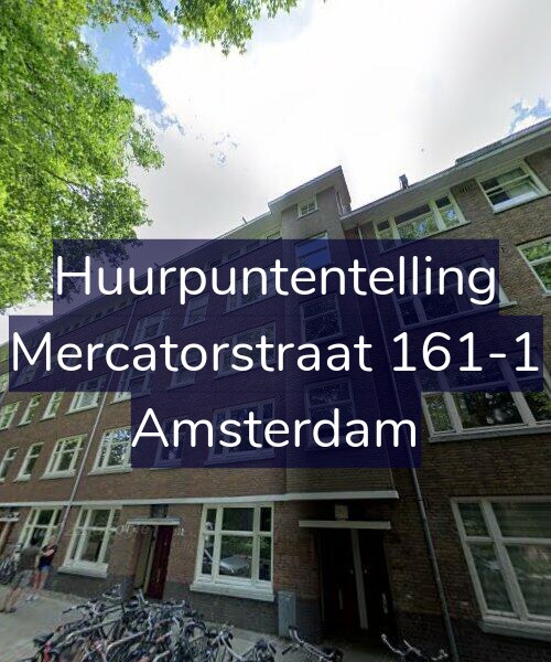 Foto gevel Huurpuntentelling voor Mercatorstraat 161-1, Amsterdam