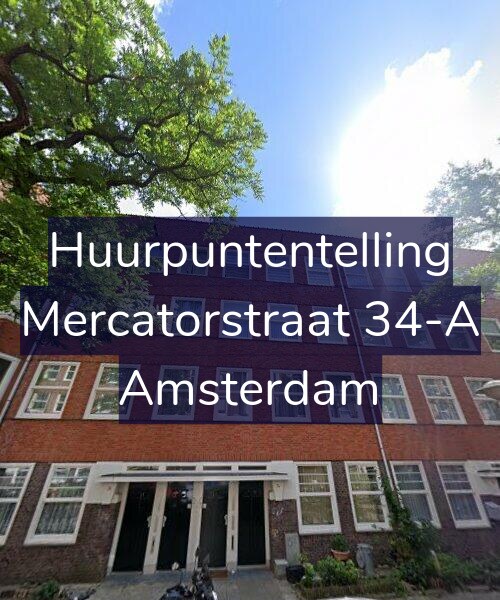 Foto gevel Huurpuntentelling voor Mercatorstraat 34-A, Amsterdam