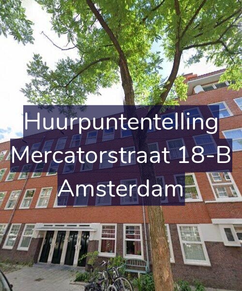 Foto gevel Huurpuntentelling voor Mercatorstraat 18-B, Amsterdam
