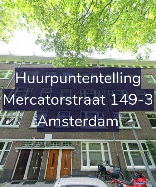 Foto gevel Huurpuntentelling voor Mercatorstraat 149-3, Amsterdam