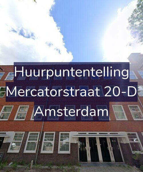 Foto gevel Huurpuntentelling voor Mercatorstraat 20-D, Amsterdam