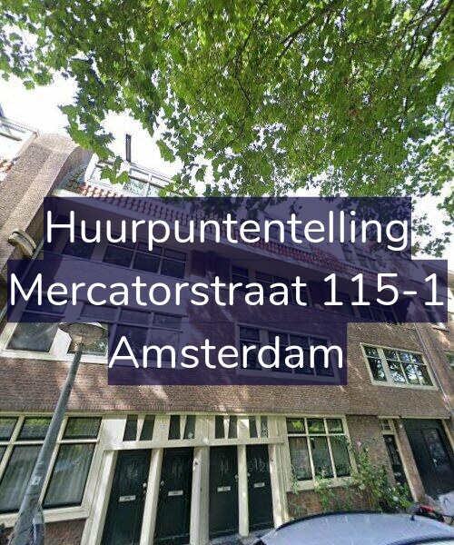 Foto gevel Huurpuntentelling voor Mercatorstraat 115-1, Amsterdam