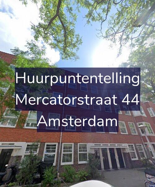 Foto gevel Huurpuntentelling voor Mercatorstraat 44, Amsterdam