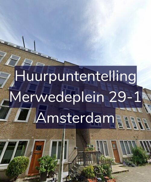 Foto gevel Huurpuntentelling voor Merwedeplein 29-1, Amsterdam