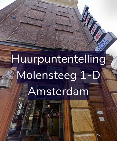 Foto gevel Huurpuntentelling voor Molensteeg 1-D, Amsterdam