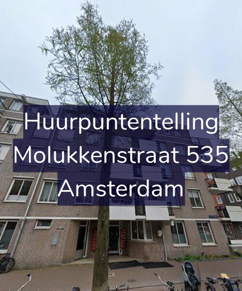 Foto gevel Huurpuntentelling voor Molukkenstraat 535, Amsterdam