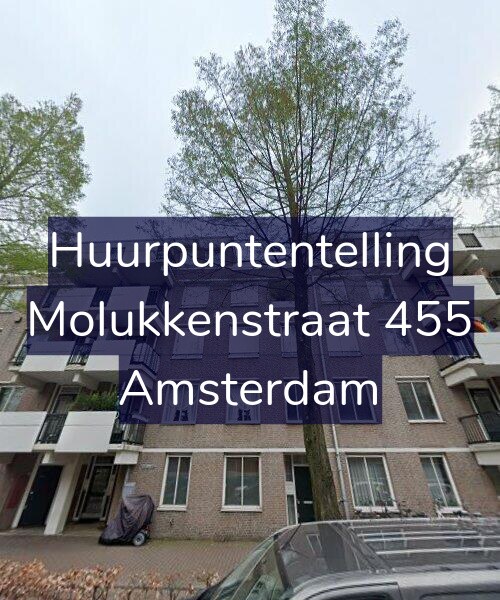 Foto gevel Huurpuntentelling voor Molukkenstraat 455, Amsterdam