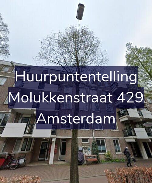 Foto gevel Huurpuntentelling voor Molukkenstraat 429, Amsterdam