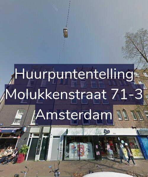 Foto gevel Huurpuntentelling voor Molukkenstraat 71-3, Amsterdam