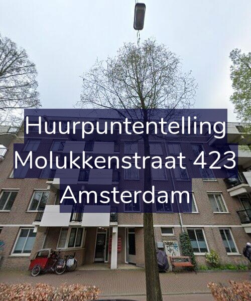 Foto gevel Huurpuntentelling voor Molukkenstraat 423, Amsterdam