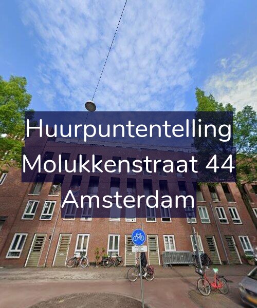 Foto gevel Huurpuntentelling voor Molukkenstraat 44, Amsterdam