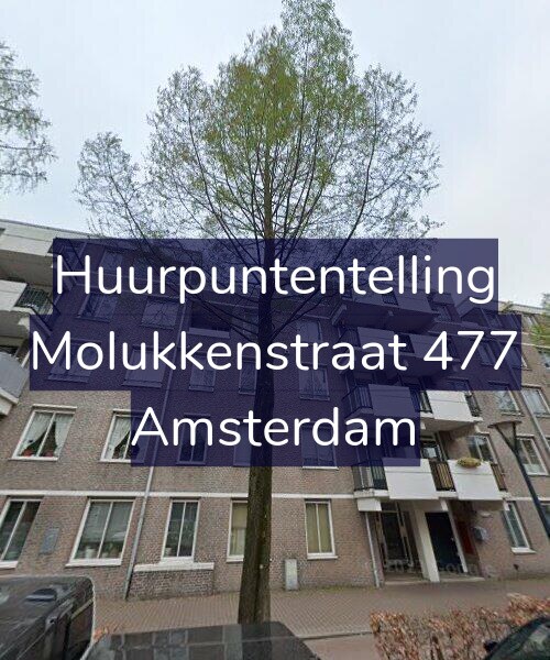 Foto gevel Huurpuntentelling voor Molukkenstraat 477, Amsterdam